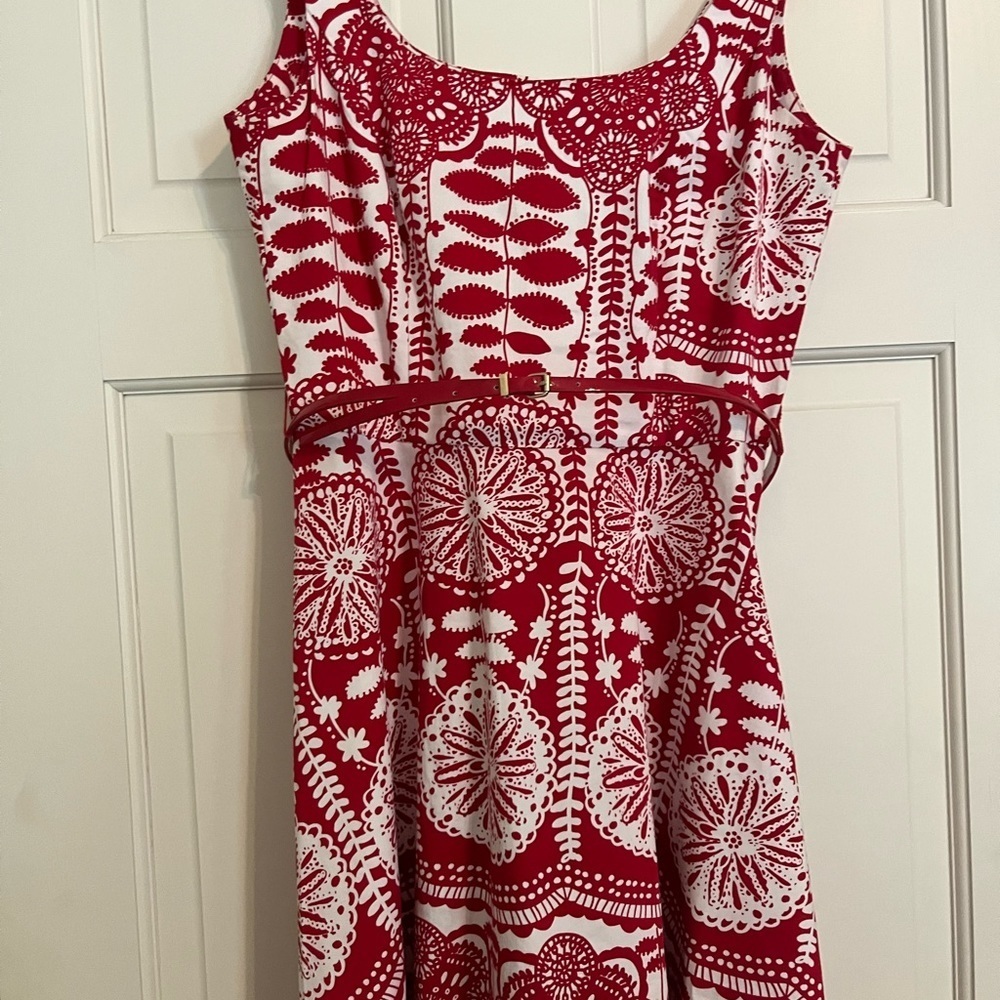 𝅺Breakn Loose vintage red A-line dress, size 6.